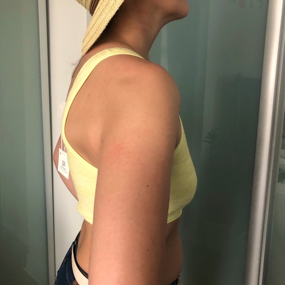 Zara Yellow Top Made of Flocked Cotton - Picture 3 of 8